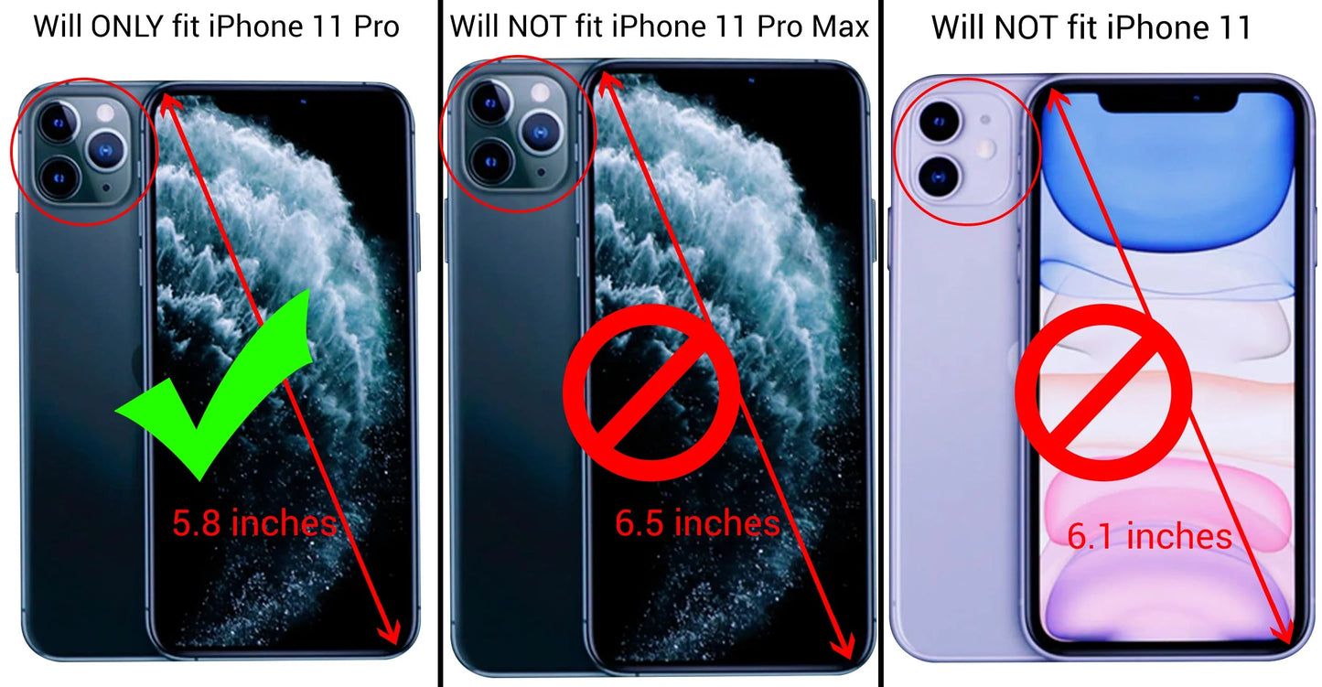 Apple Iphone 11 Pro Case with Magnetic Car Mount Compatible Ring Holder Kickstand Phone Cover - Resistor Series