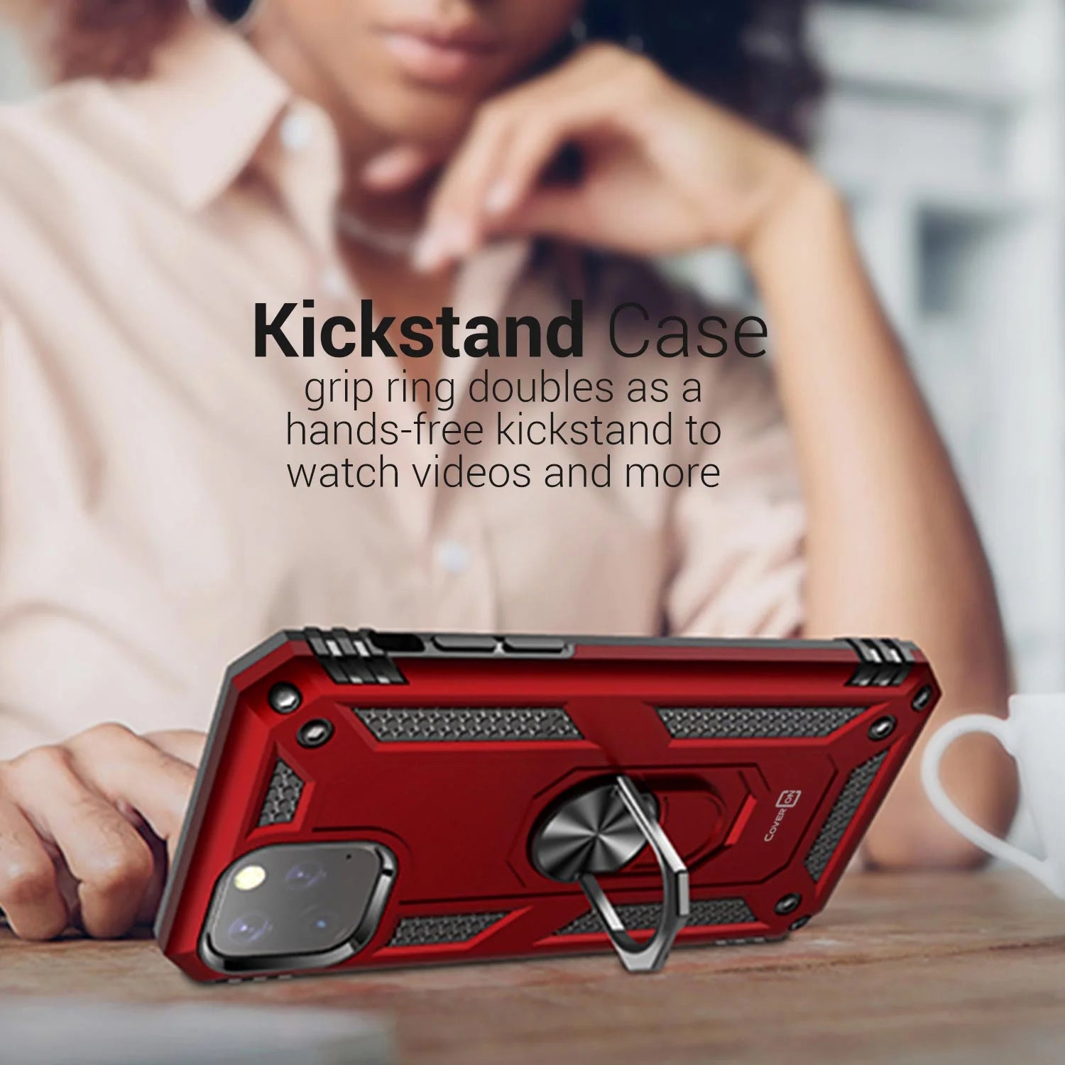 Apple Iphone 11 Pro Case with Magnetic Car Mount Compatible Ring Holder Kickstand Phone Cover - Resistor Series